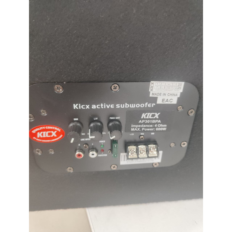 Сабвуфер автомобильный Kicx AP301BPA            
            б/у