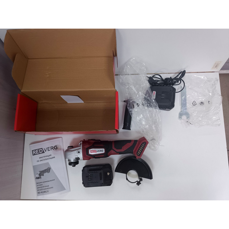 Аккумуляторная болгарка REDVERG RD-AG18BL            
            б/у