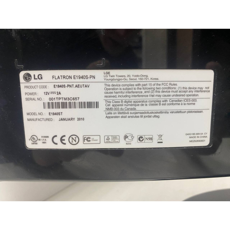 Мониторы LG Flatron E1960st            
            б/у